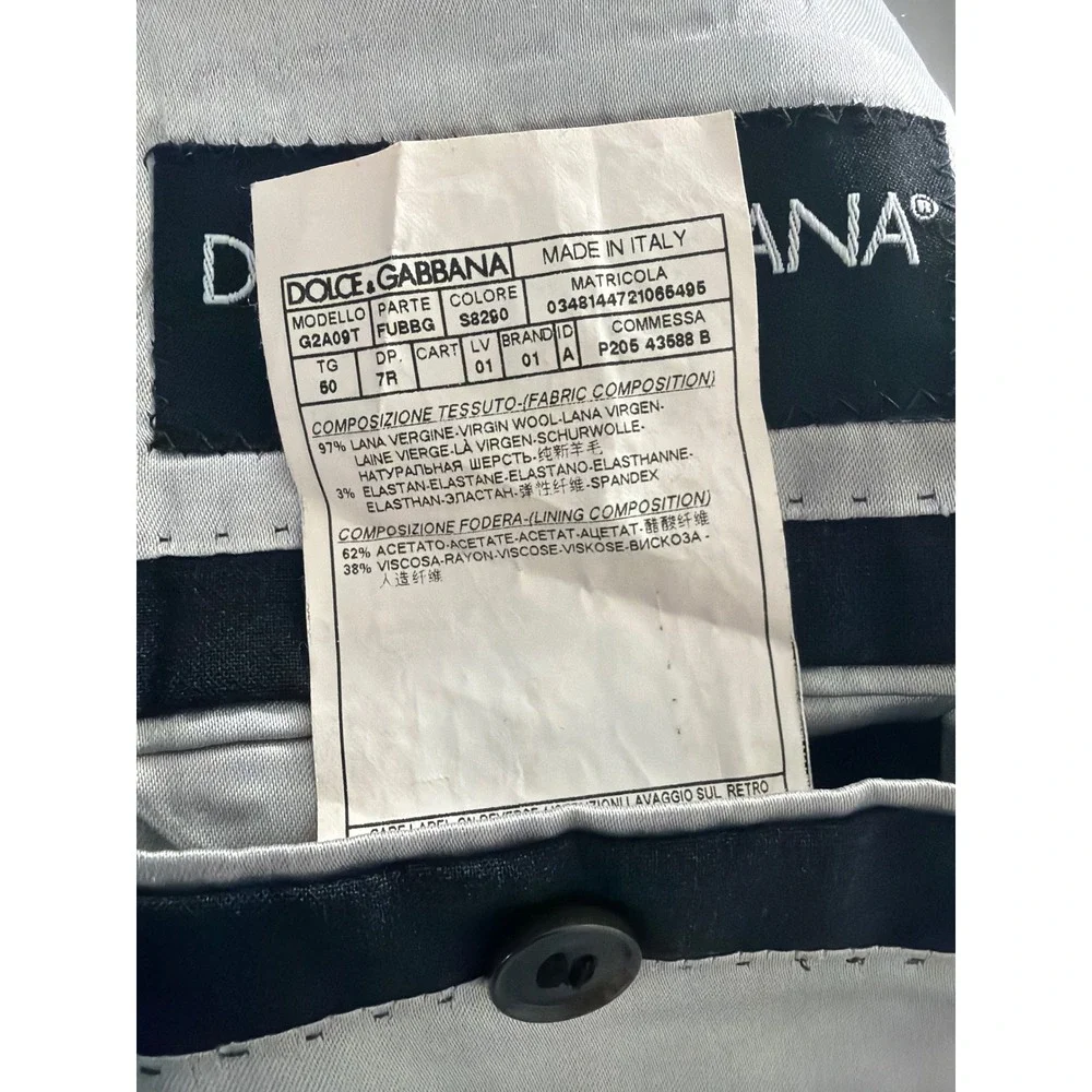 Dolce & Gabbana Mens Charcoal Gray Virgin Wool Blazer Made in Italy Sz 40R
